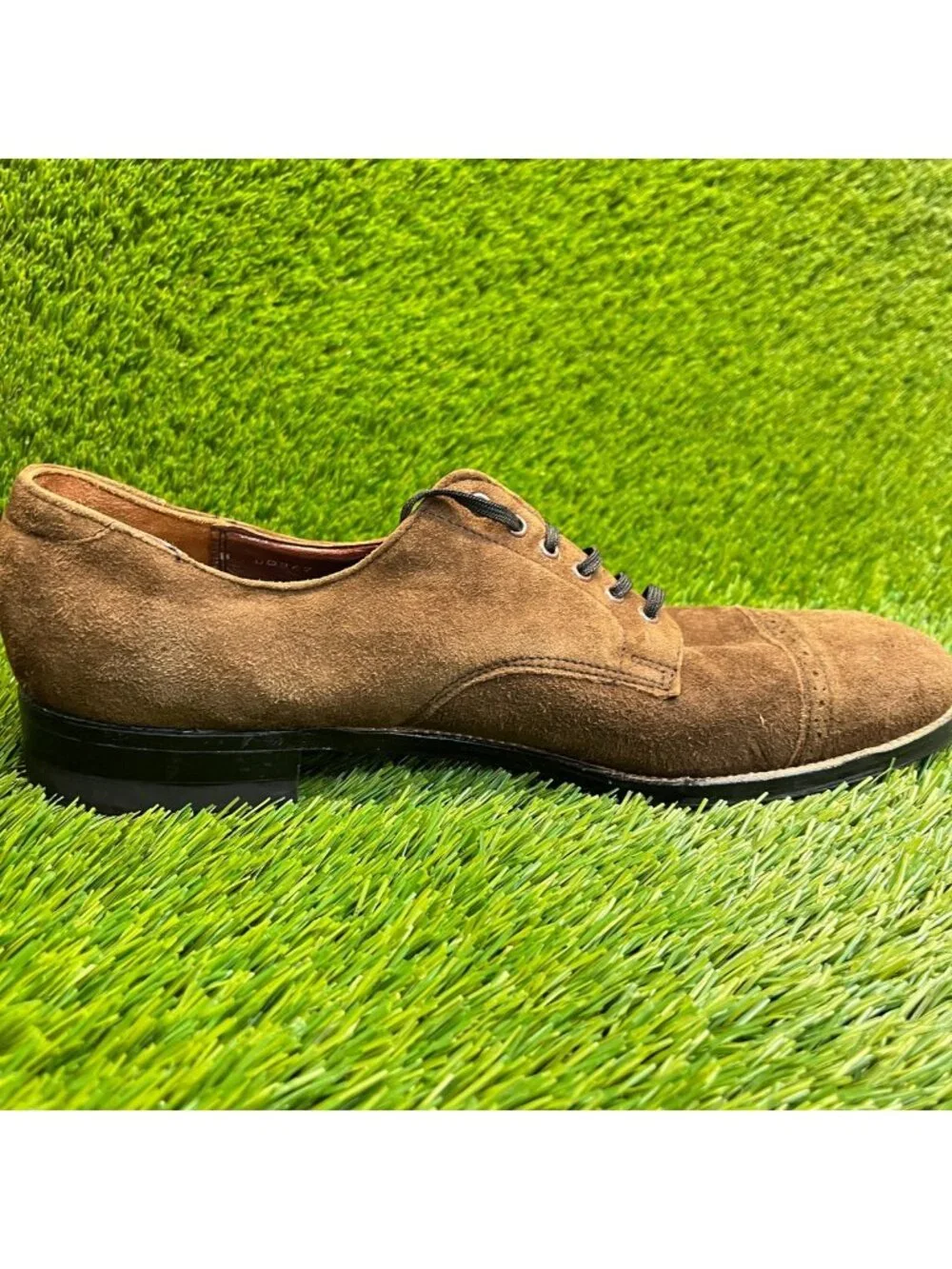 Stacy Adams Mens Size 9 Brown Casual Classic Cap-Toe Lace-Up Oxford Shoes